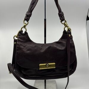 Elegant Brown Leather Shoulder Bag